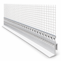 Profil PVC cu picurator pentru soclu, cu plasa, lungime 2 m